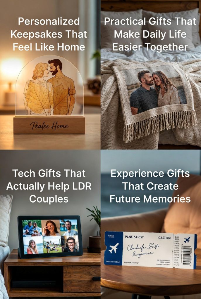 Cozy custom photo blanket for Gifts for Long Distance Couples, a practical gift that makes daily life feel warmer and relationships closer.